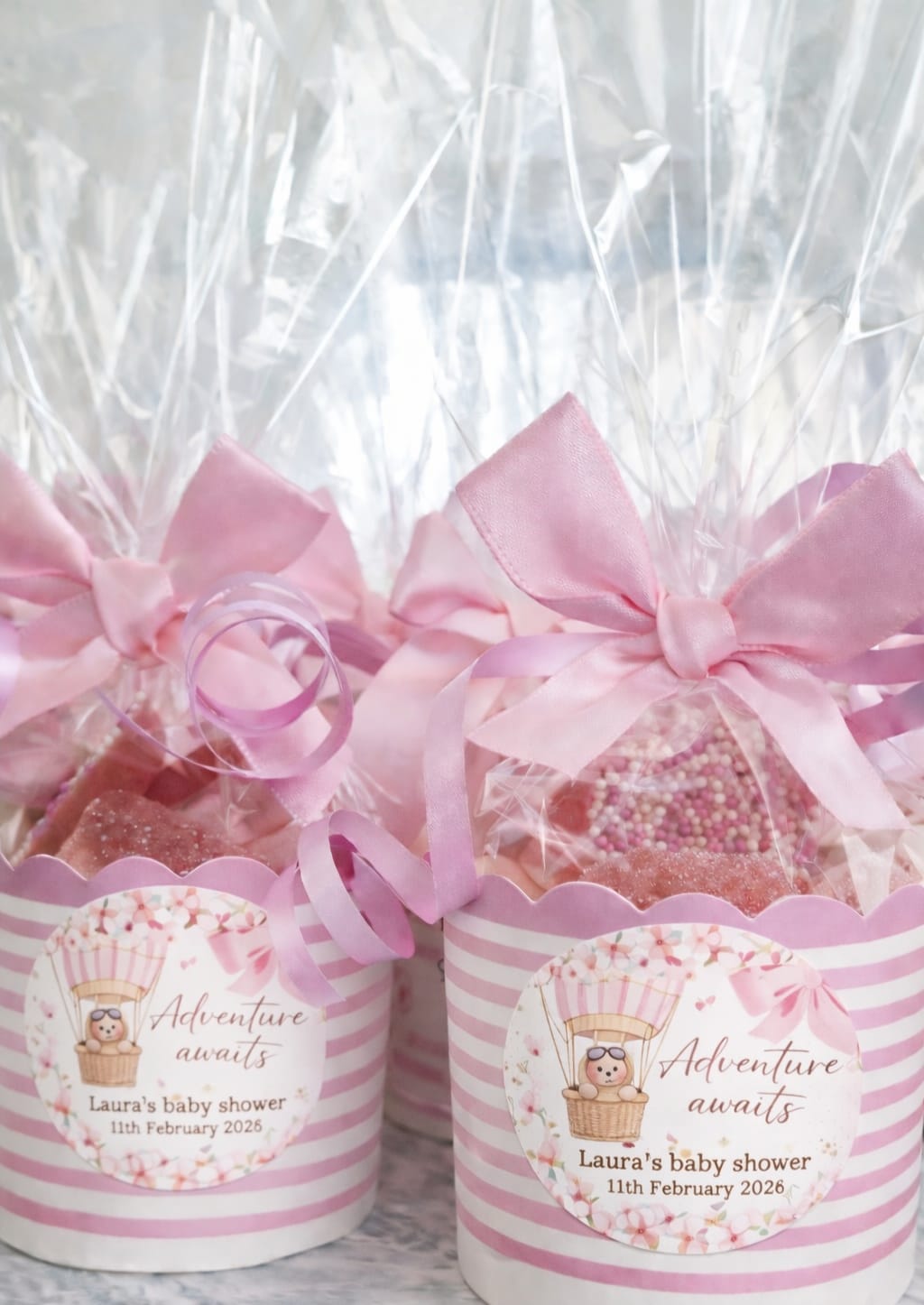 Pink Baby Shower Sweet Cups: Girl Party Favors