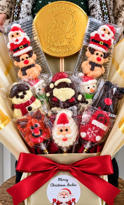 Personalised Christmas Sweet & Chocolate Bouquet Gift Hamper UK