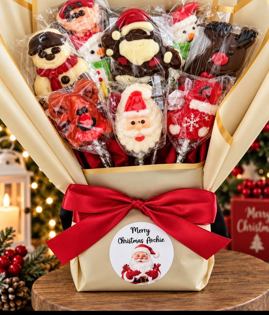Personalised Christmas Sweet & Chocolate Bouquet Gift Hamper UK