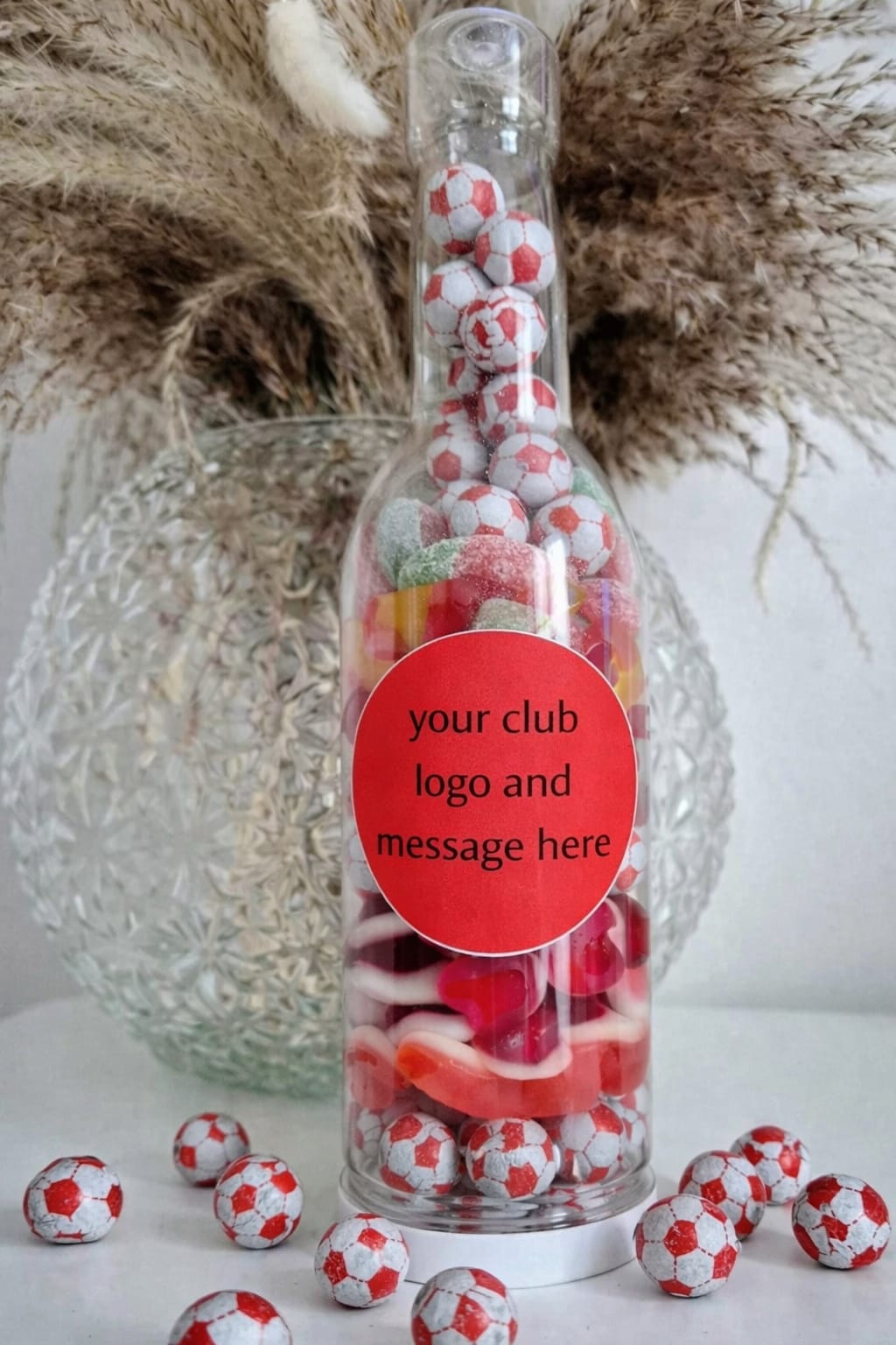 Personalised Manchester United Football Sweet Bottle Gift