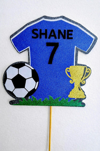 Personalised Large Football Cake Topper.