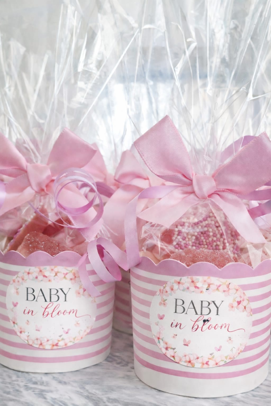 Pink Baby Shower Sweet Cups: Girl Party Favors