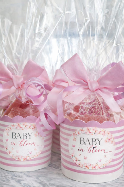 Pink Baby Shower Sweet Cups: Girl Party Favors