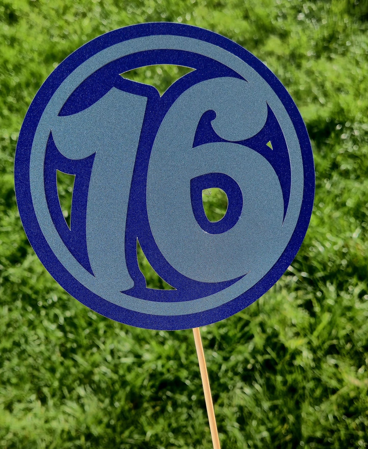 Blue Age 16 Large Cake Topper.