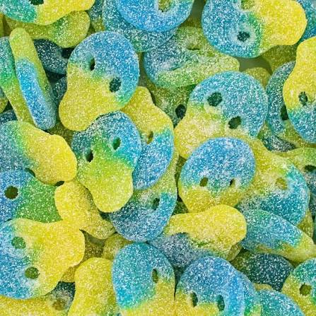 Fizzy Yellow & Blue Skulls