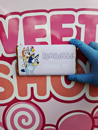Personalised Bluey Chocolate Bar