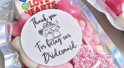 Bridesmaid Thank You Sweet Pouches | Personalised Wedding Favours