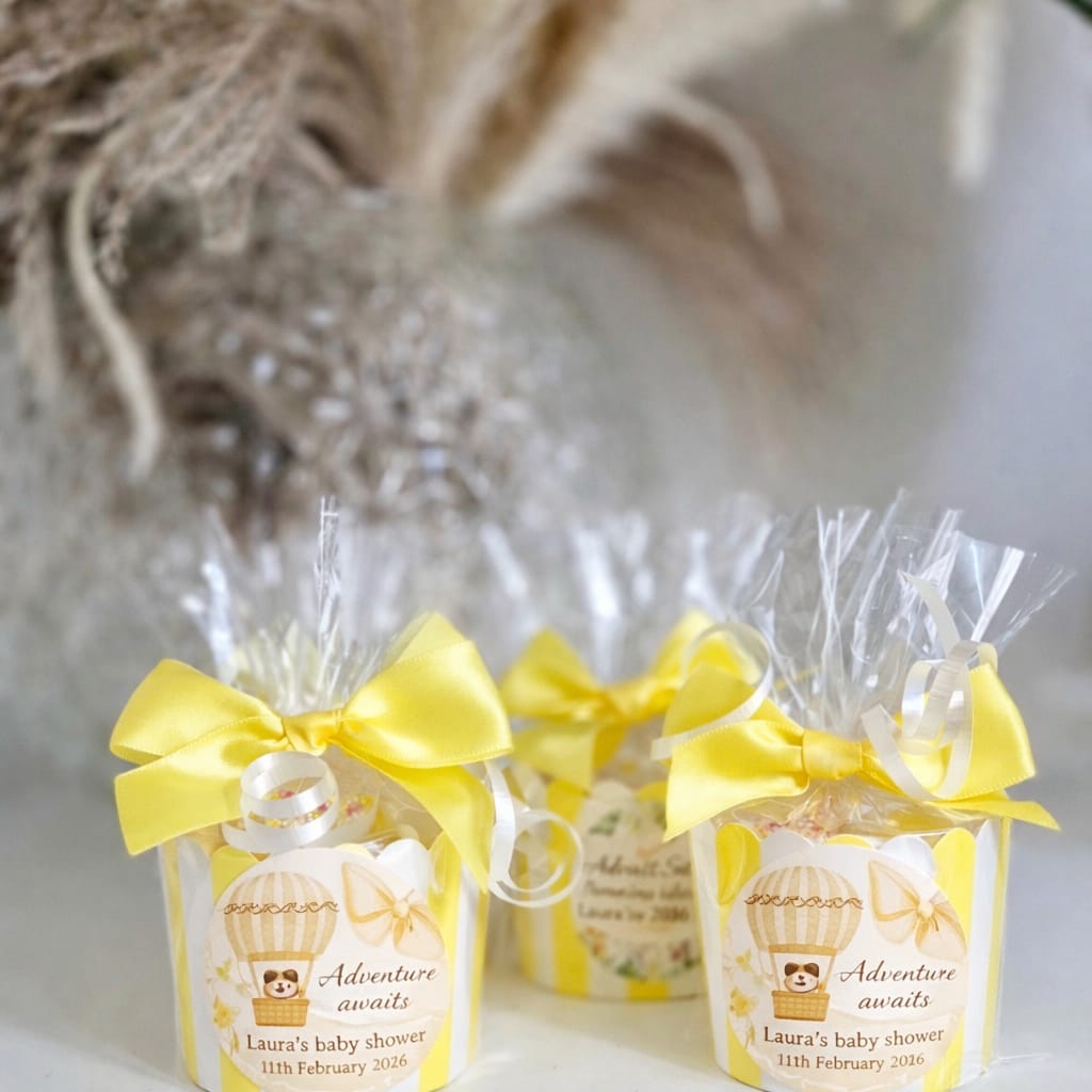 Yellow Baby Shower Sweet Cups: Gender Neutral Favors