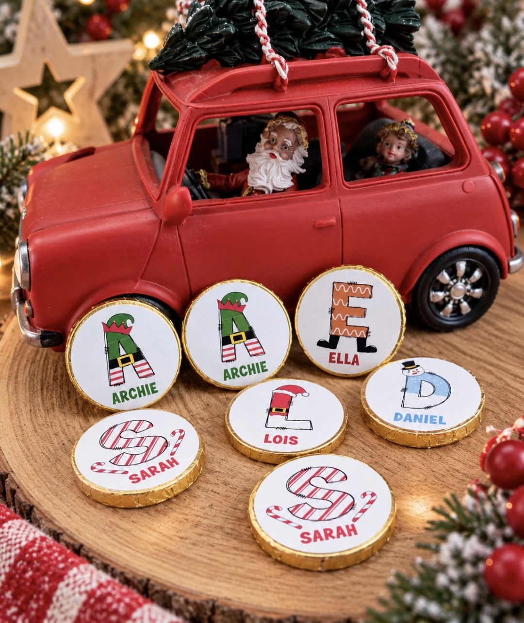 Personalised Christmas Chocolate Coins