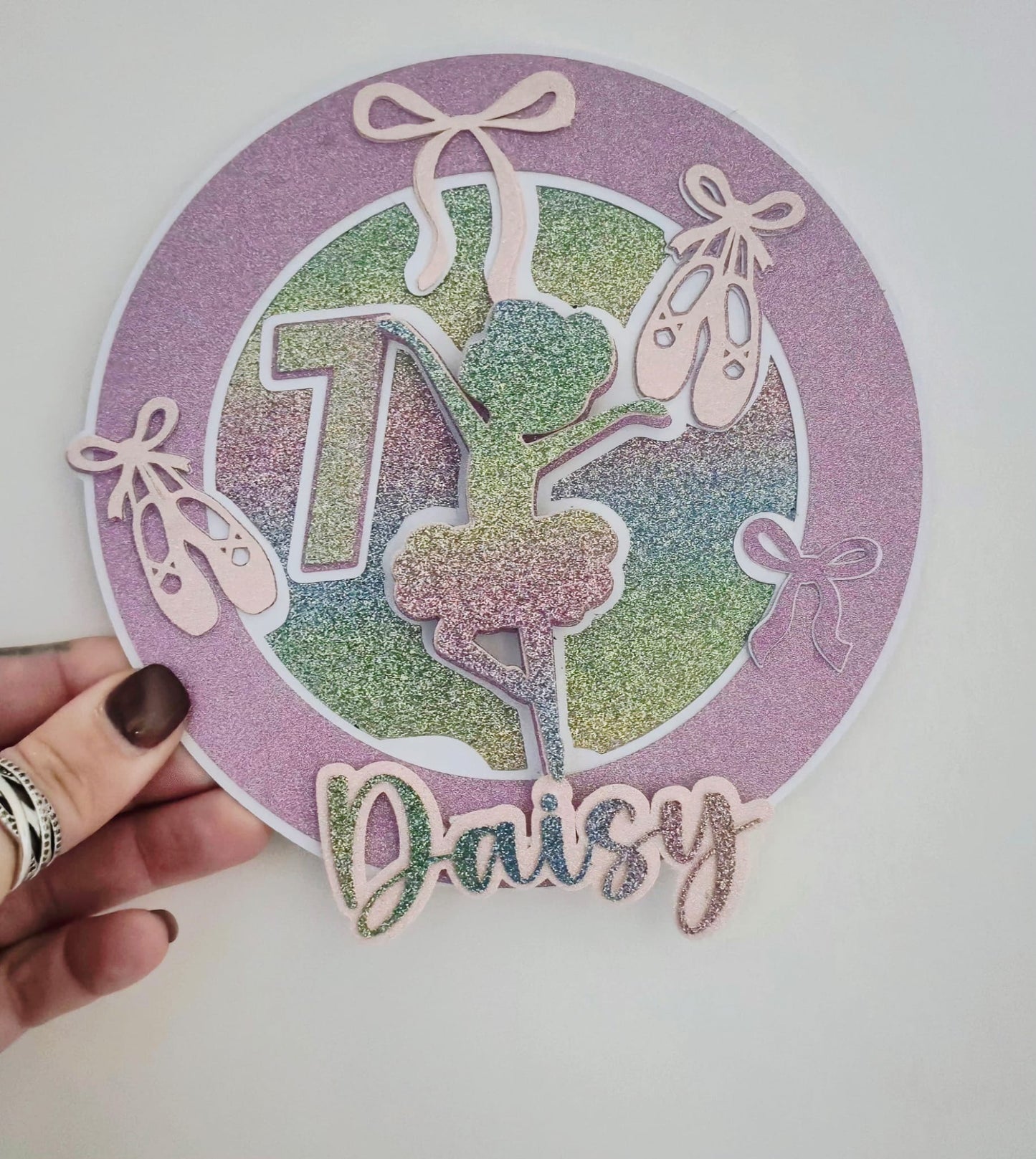 Personalised Ballet Cake Topper – Custom Name & Age