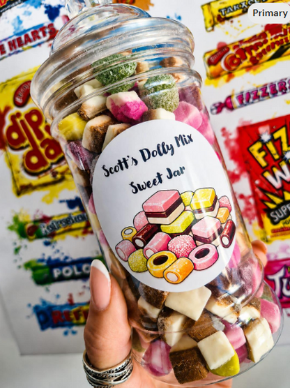 Nostalgia personalised Dolly Mixture Jar