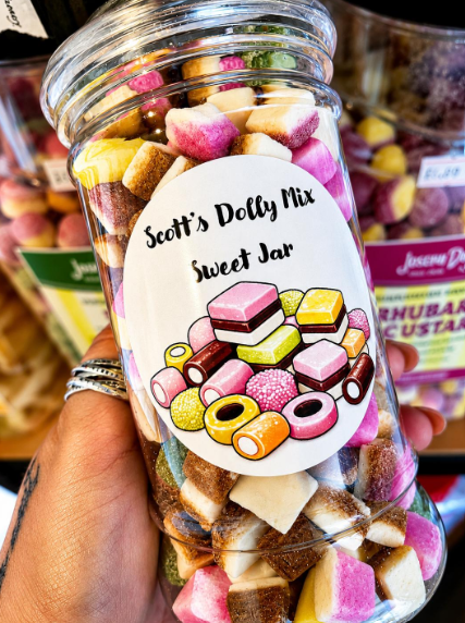 Nostalgia personalised Dolly Mixture Jar