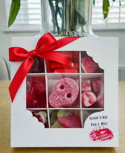 Personalised Red Pick & Mix Sweet Gift Box