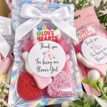 Flower Girl Thank You Sweet Pouches | Personalised Wedding Favours