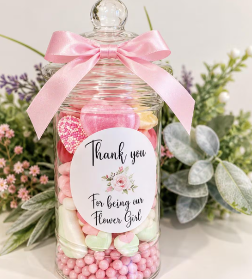Flower Girl Sweet Jar | Personalised Wedding Proposal Gift