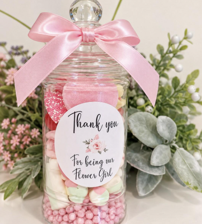Flower Girl Sweet Jar | Personalised Wedding Proposal Gift