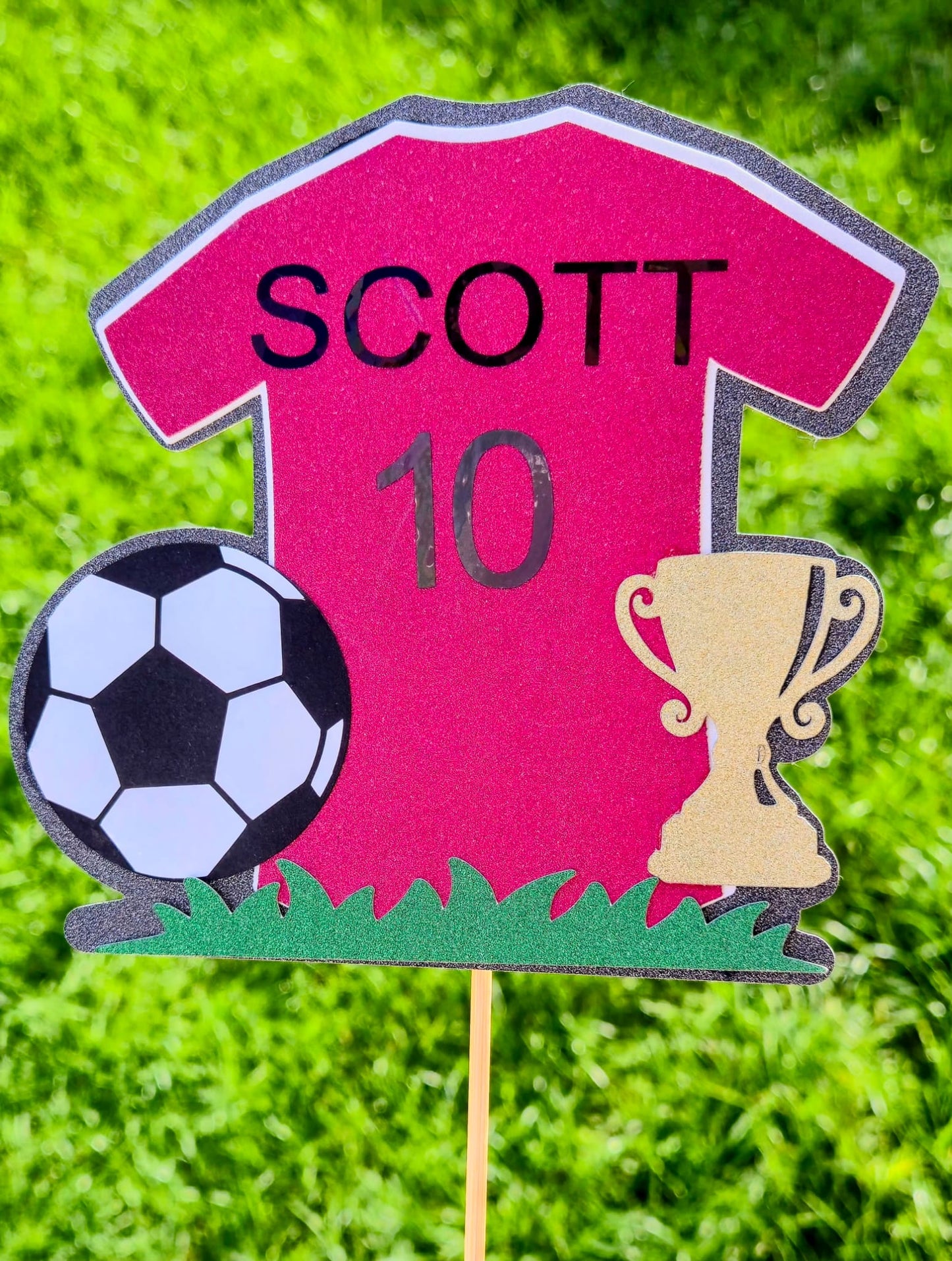 Personalised Large Football Cake Topper.
