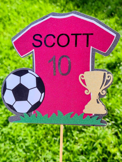 Personalised Large Football Cake Topper.