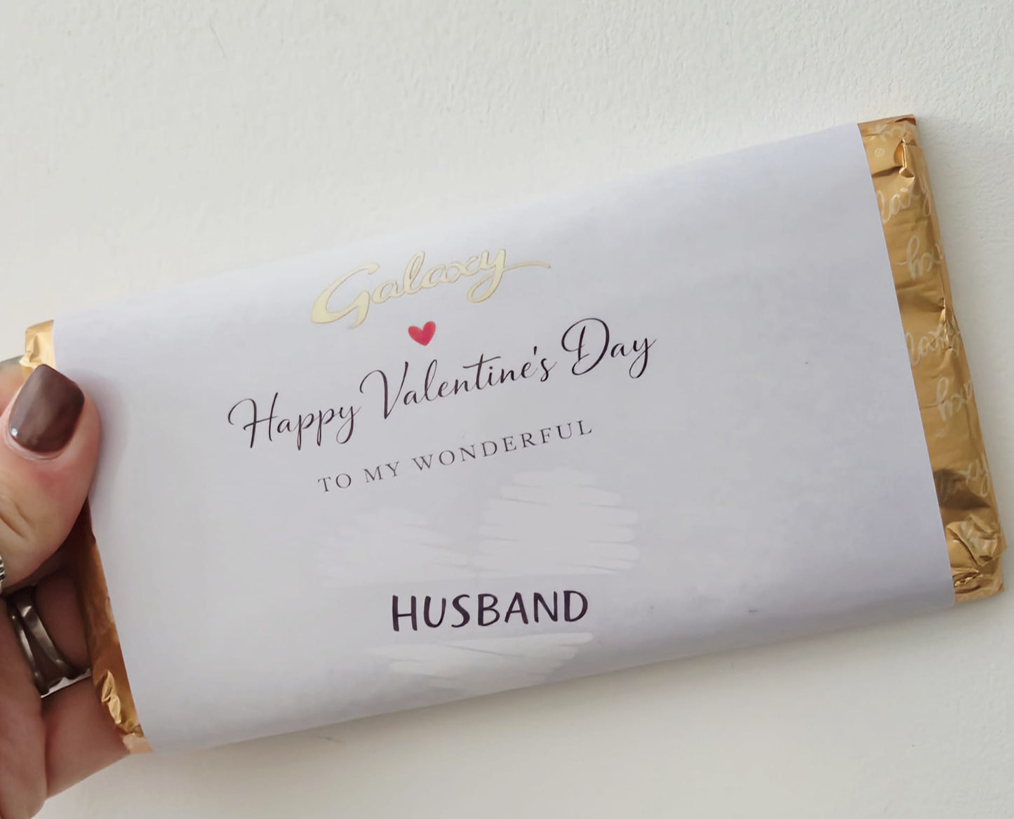 Galaxy Happy Valentine's Day Husband Chocolate Bar | Romantic Gift for Husband