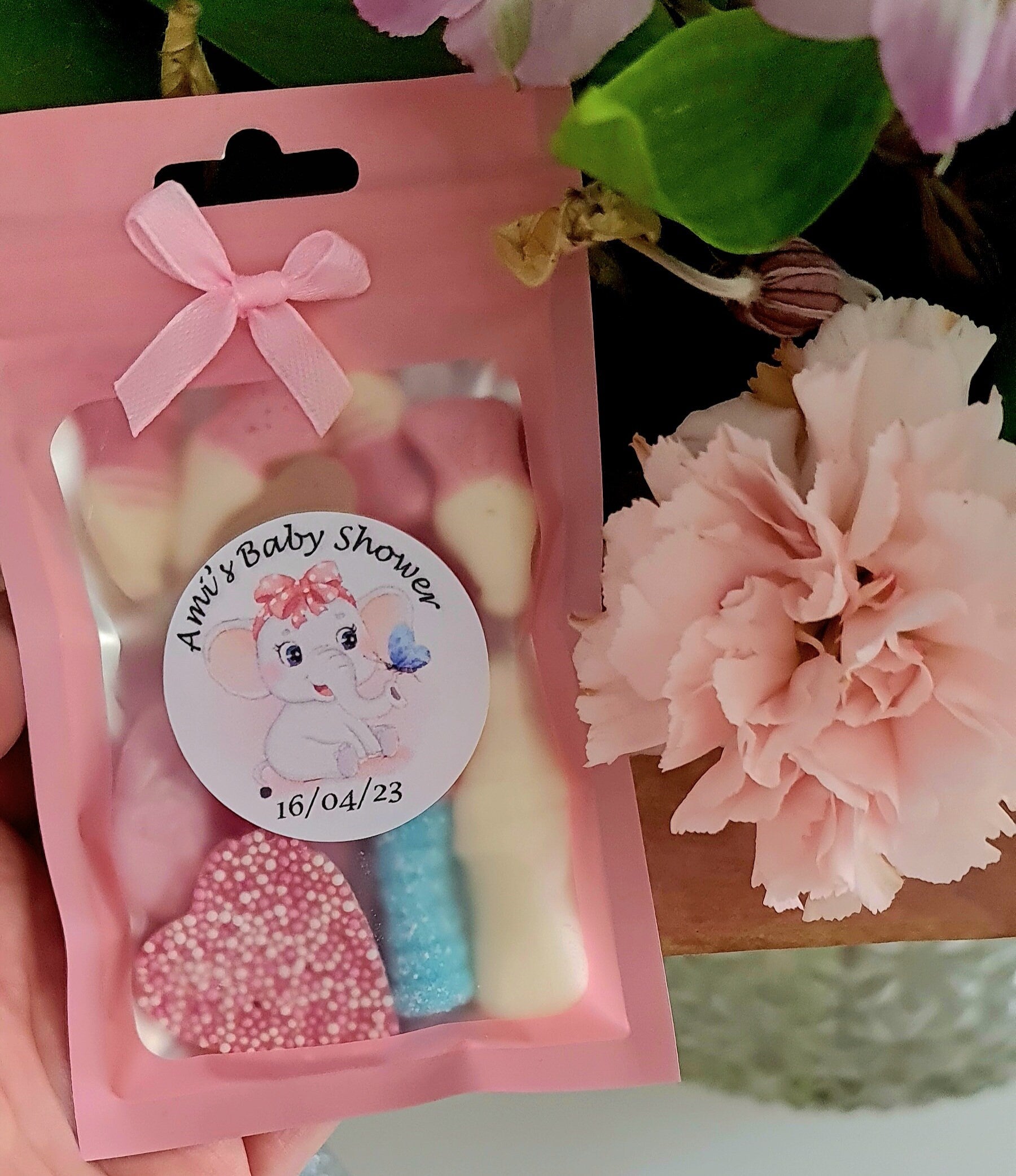 Baby Shower Favors: Pink or Blue Sweet Treat Pouches