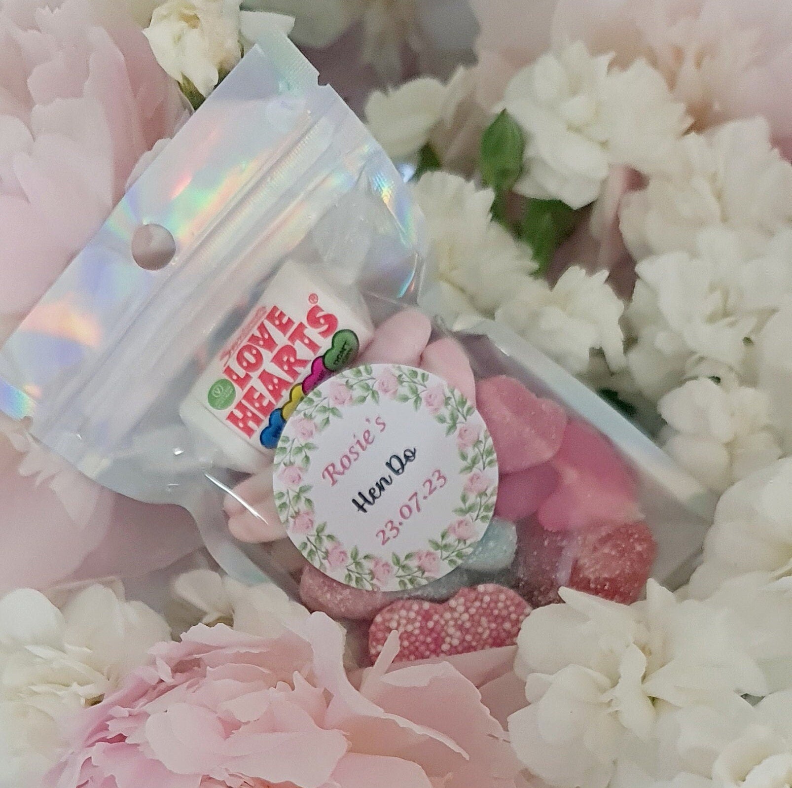 Personalized Hen Do Sweet Favours: Pink Candy Goodie Bag