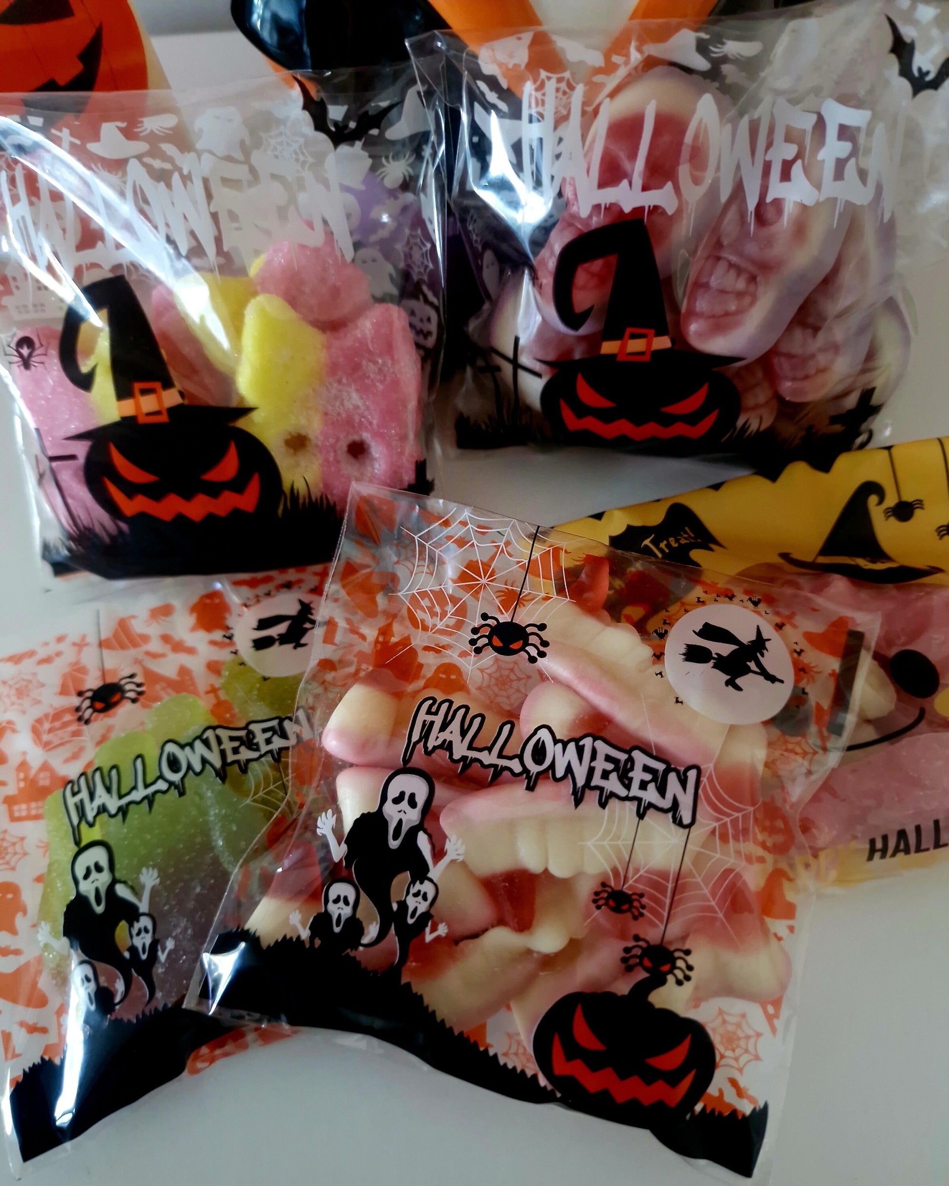 Halloween Trick Or Treat Sweet Bags - halloween sweet bags- halloween treats - prefilled sweet bags