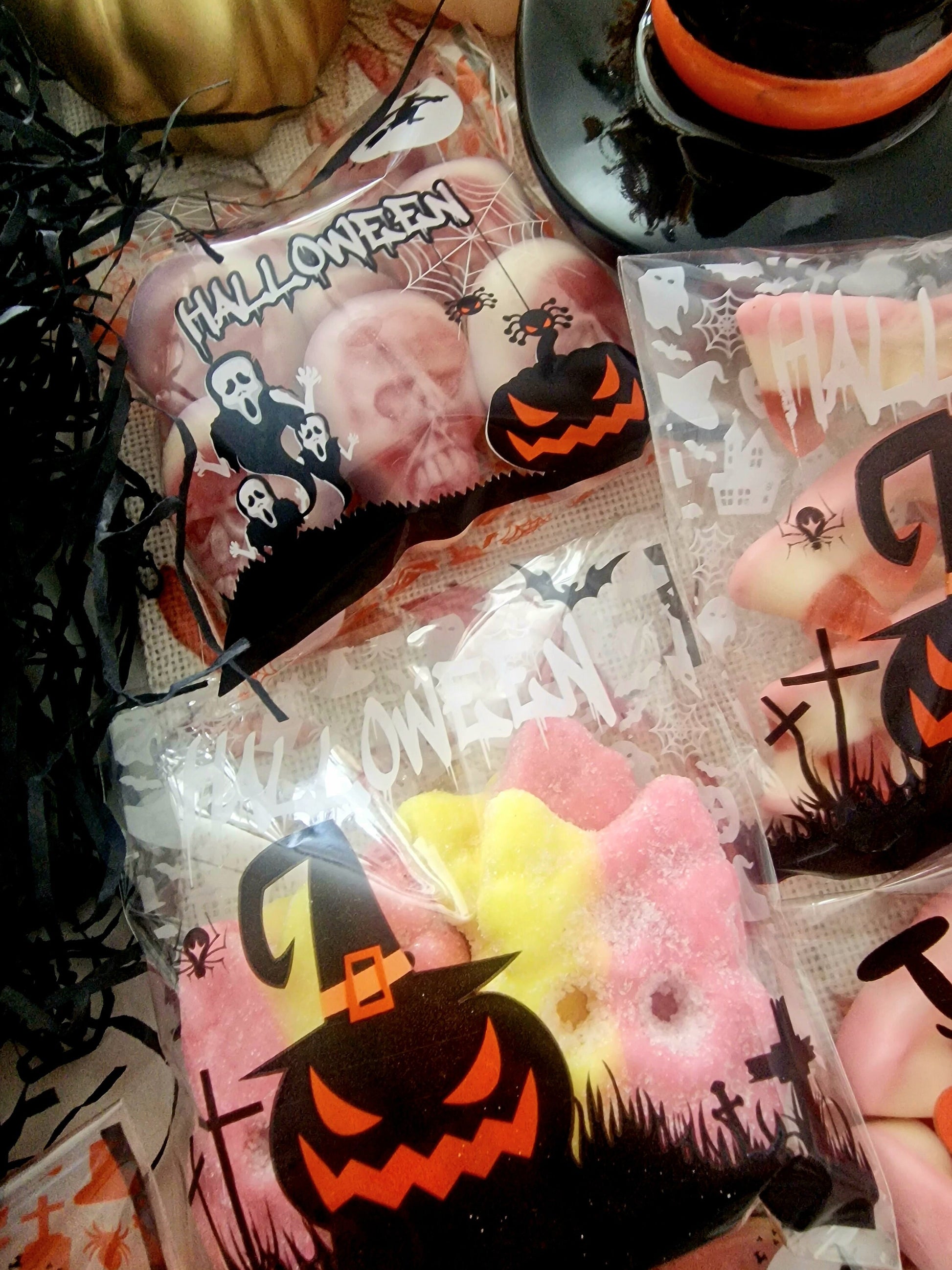 Halloween Trick Or Treat Sweet Bags - halloween sweet bags- halloween treats - prefilled sweet bags