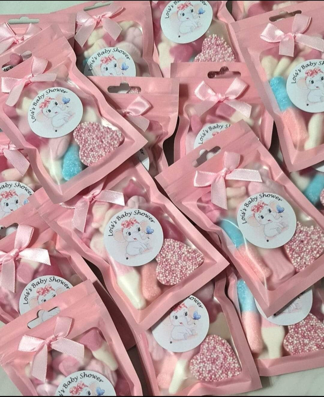 Baby Shower Favors: Pink or Blue Sweet Treat Pouches