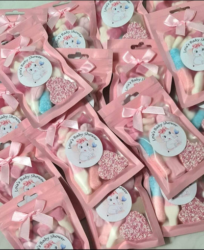 Baby Shower Favors: Pink or Blue Sweet Treat Pouches