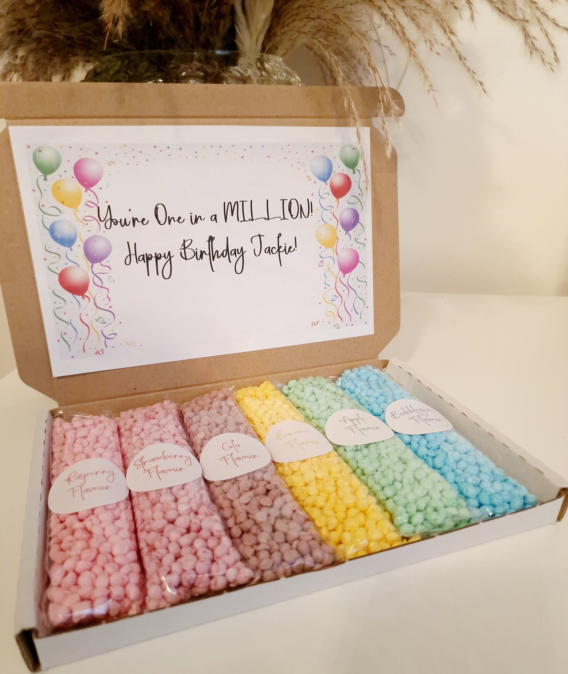 Happy Birthday - Birthday letterbox - letterbox gift- Million sweets - letterbox sweets - occasion gift - celebration gift