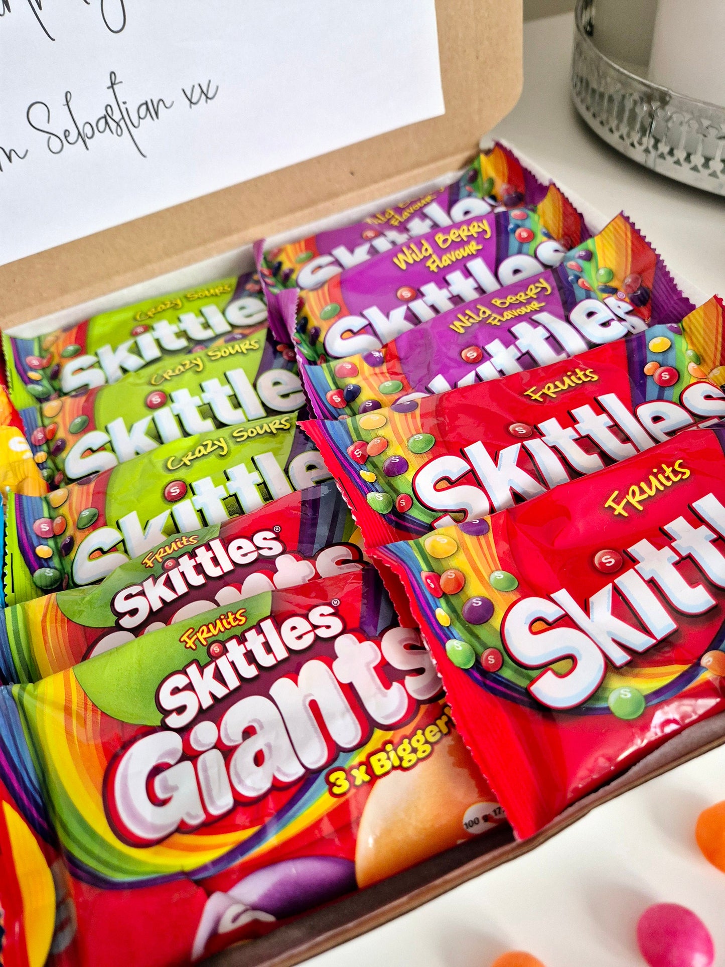 Personalized Skittles Letterbox Gift: Birthday Sweets