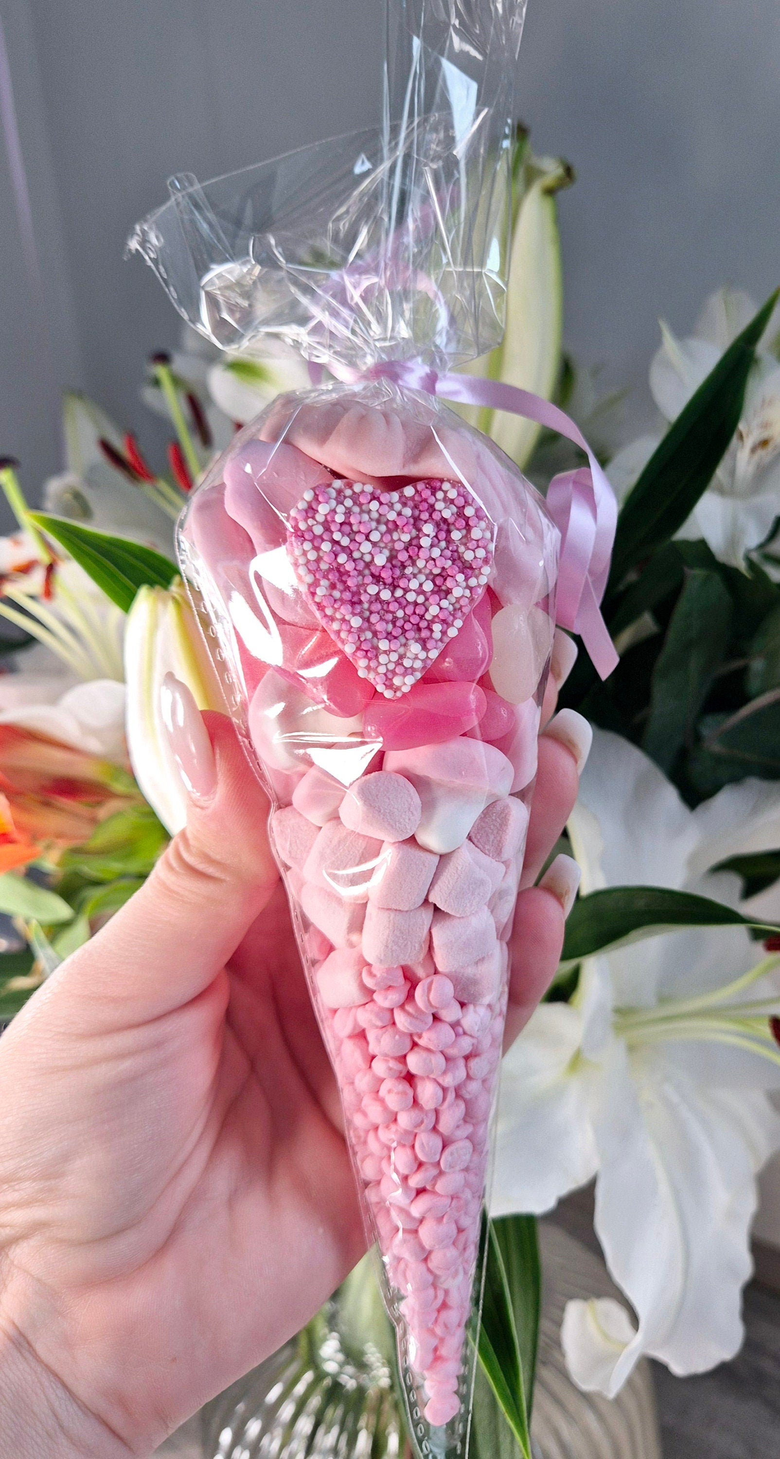 Lets go party inspired sweet cones- Party favours - Birthday - Party cones- Pink Theme- Barbie cones