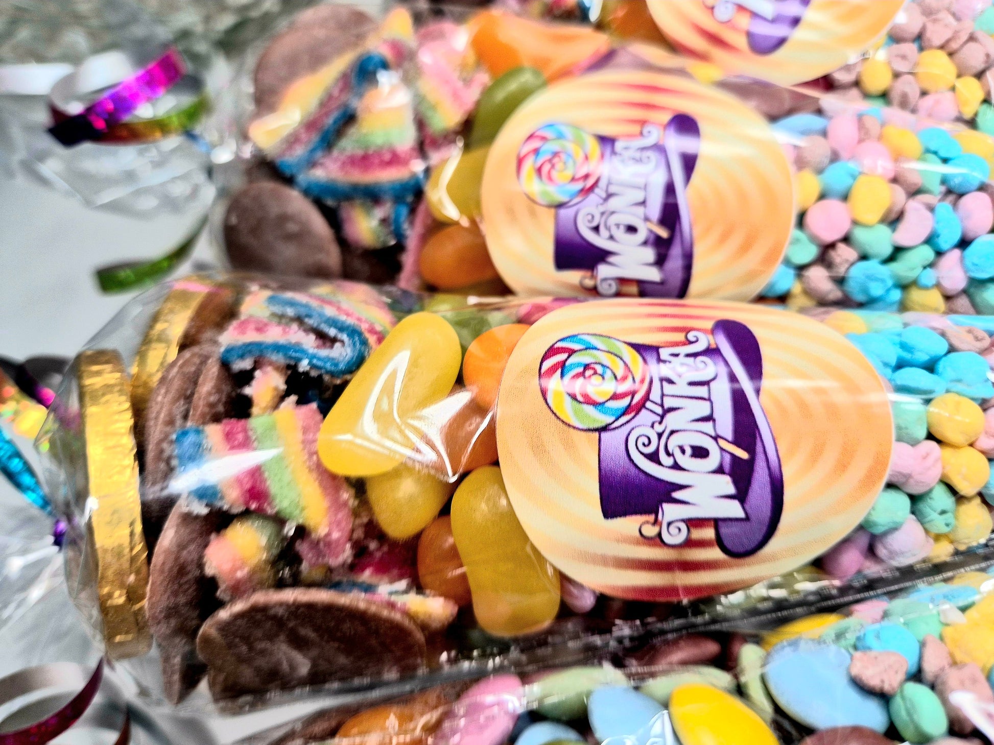 Wonka inspired party cones- Sweet cones- Party Cones - Wonka theme