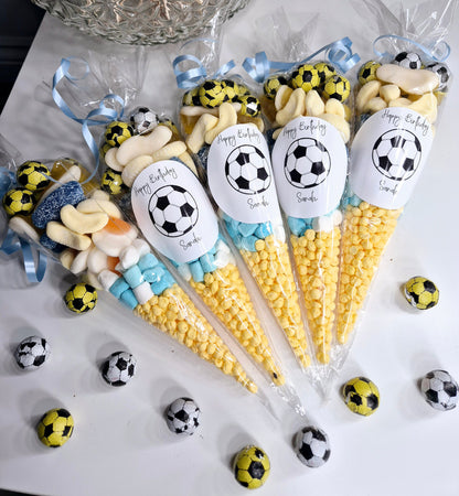 Personalized Football Party Sweet Cones: Gummy Candy Favors