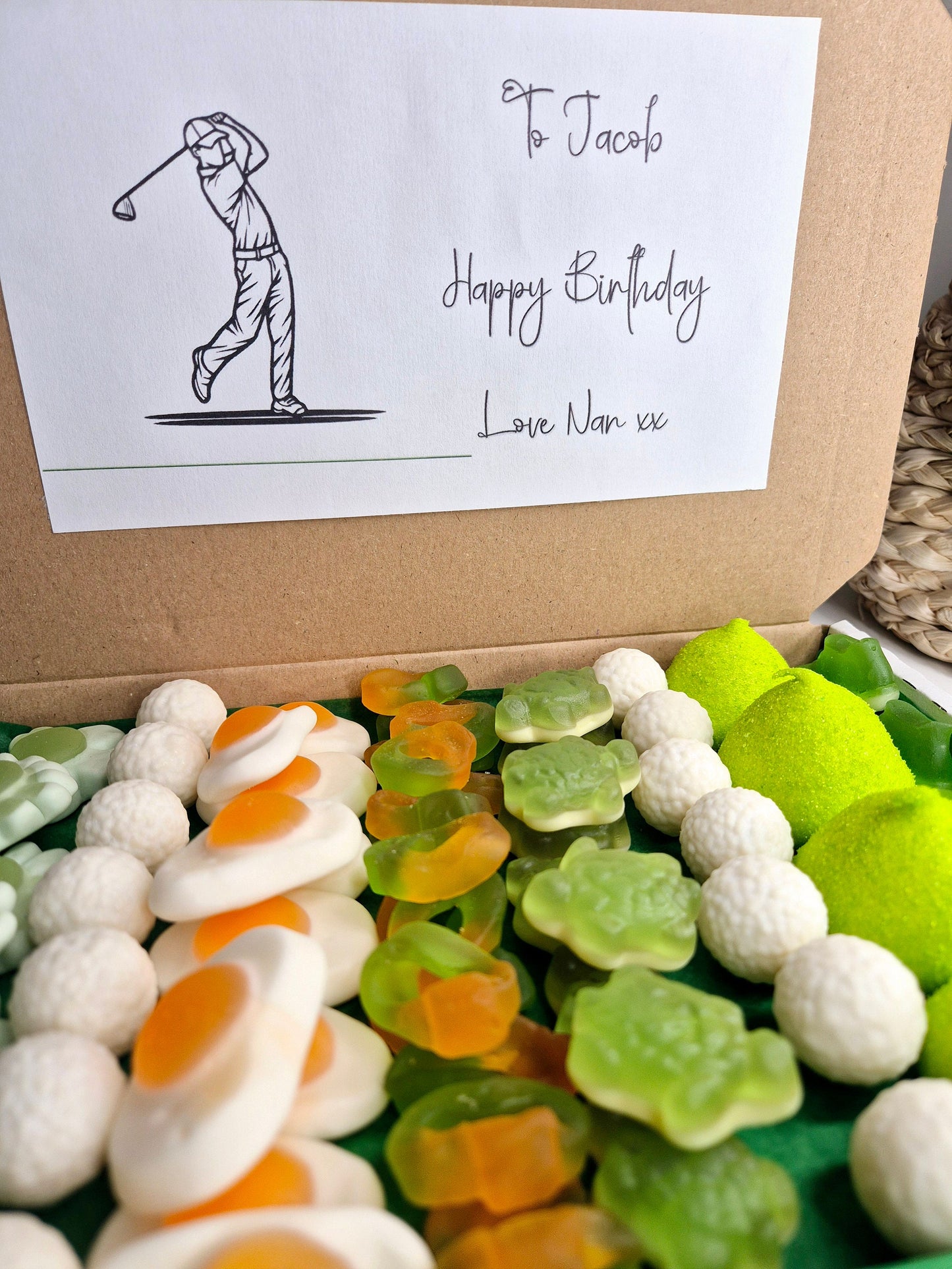 Golf inspired sweet box - Golf Lover - Golf sweet box