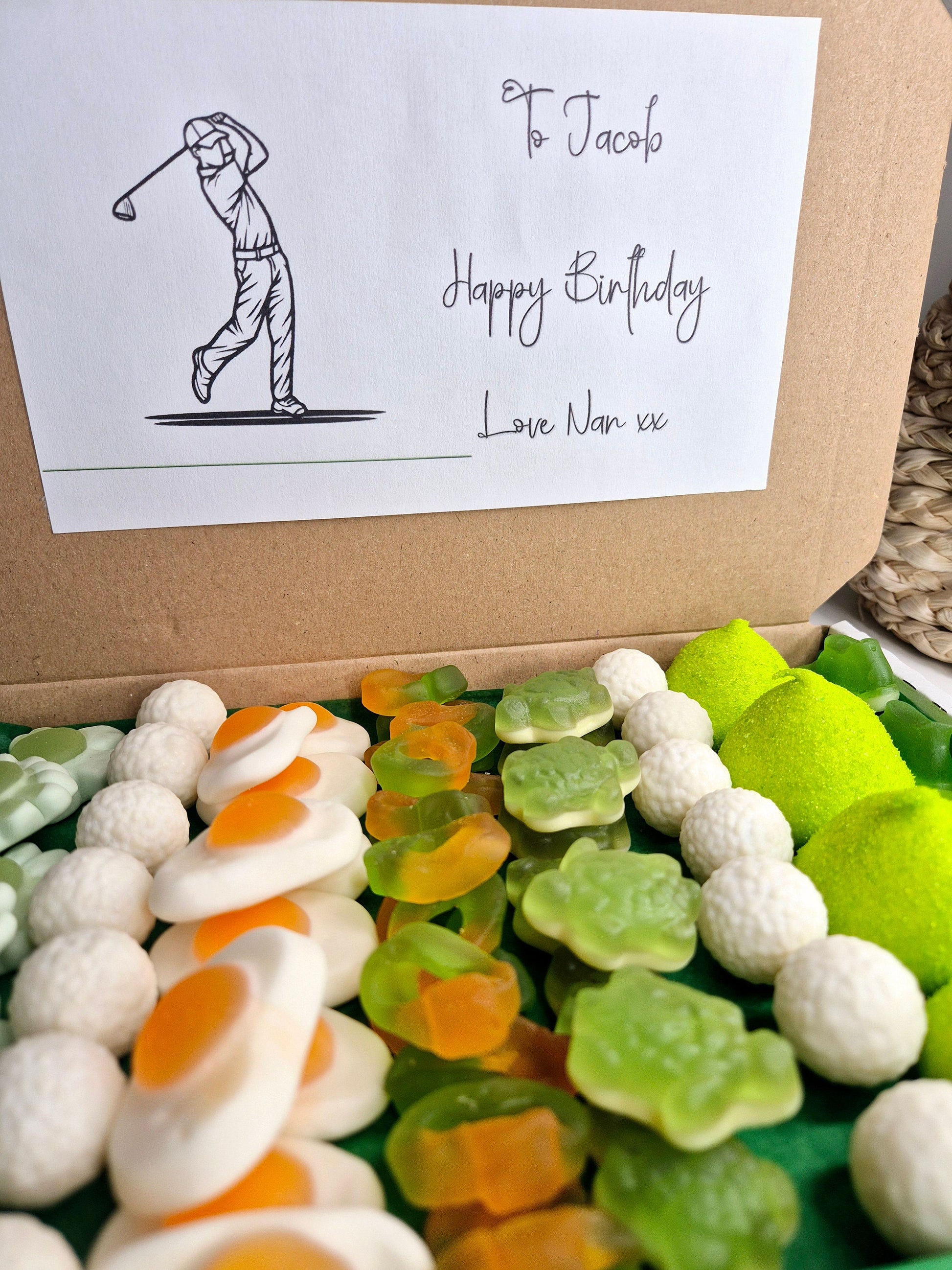Golf inspired sweet box - Golf Lover - Golf sweet box