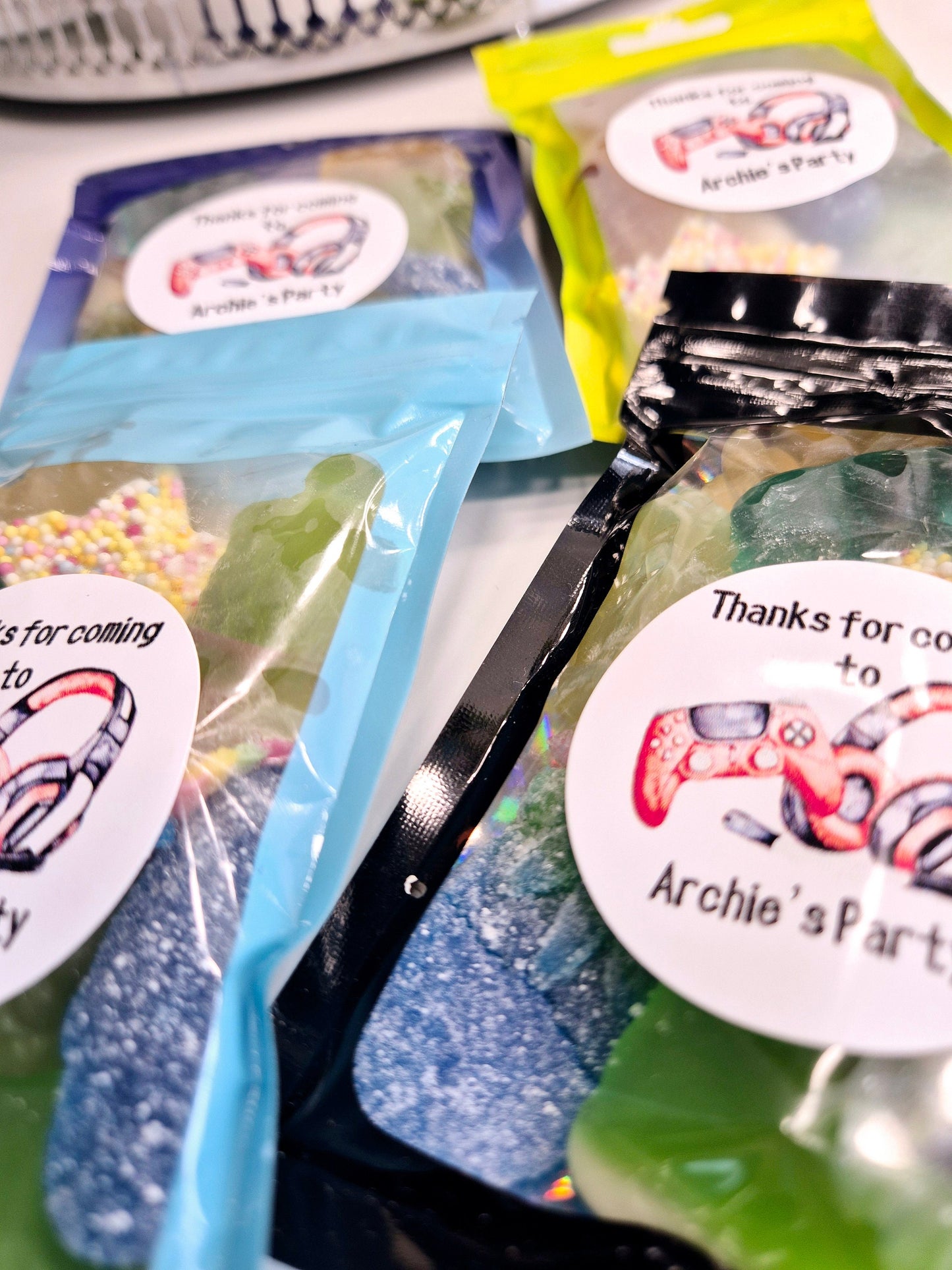 Personalized Gaming Sweet Pouches: Birthday Party Favors