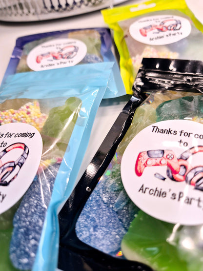 Personalized Gaming Sweet Pouches: Birthday Party Favors