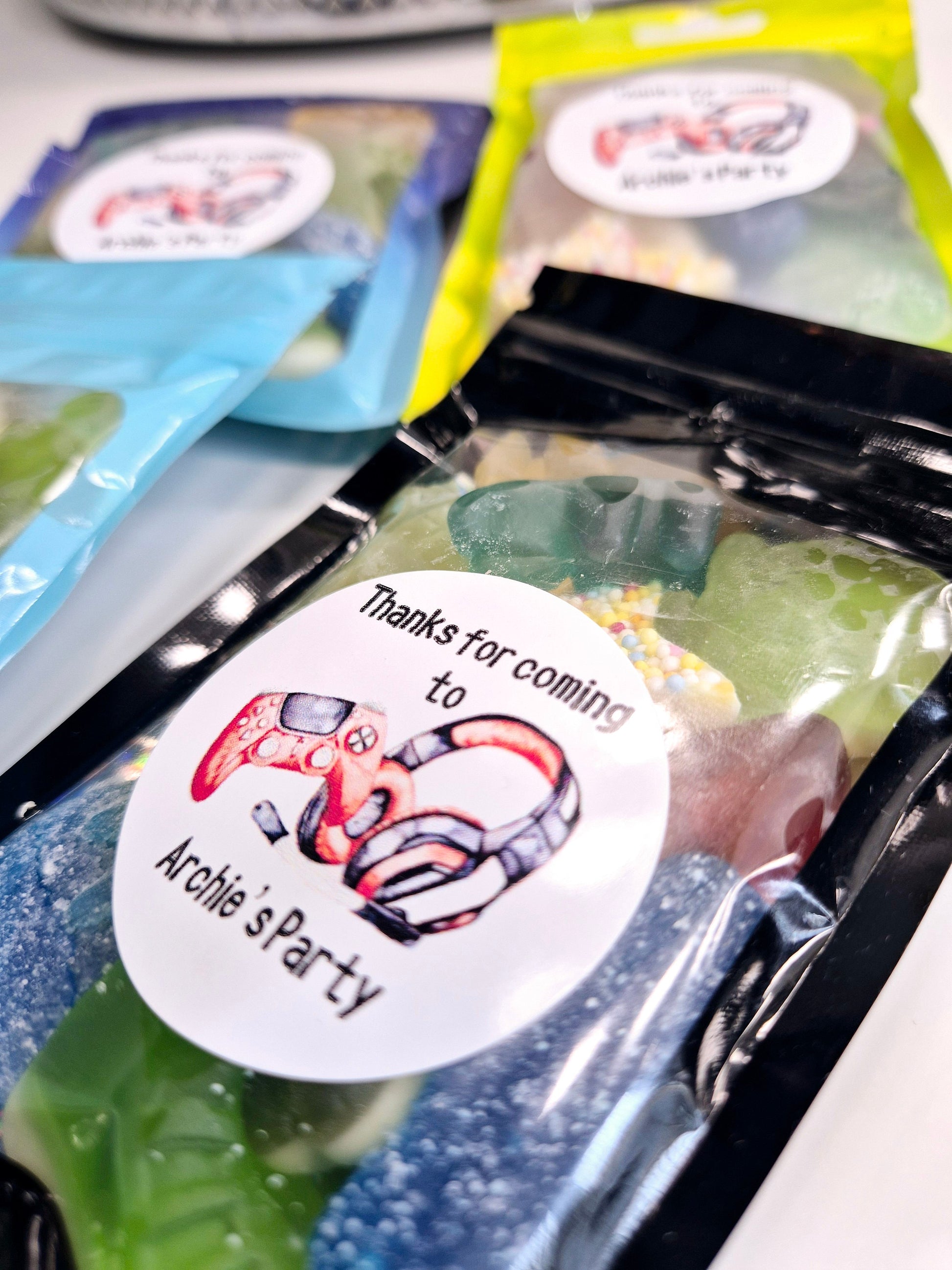 Personalized Gaming Sweet Pouches: Birthday Party Favors