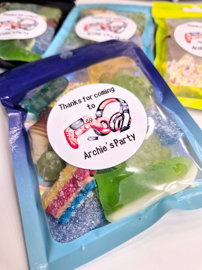 Personalized Gaming Sweet Pouches: Birthday Party Favors
