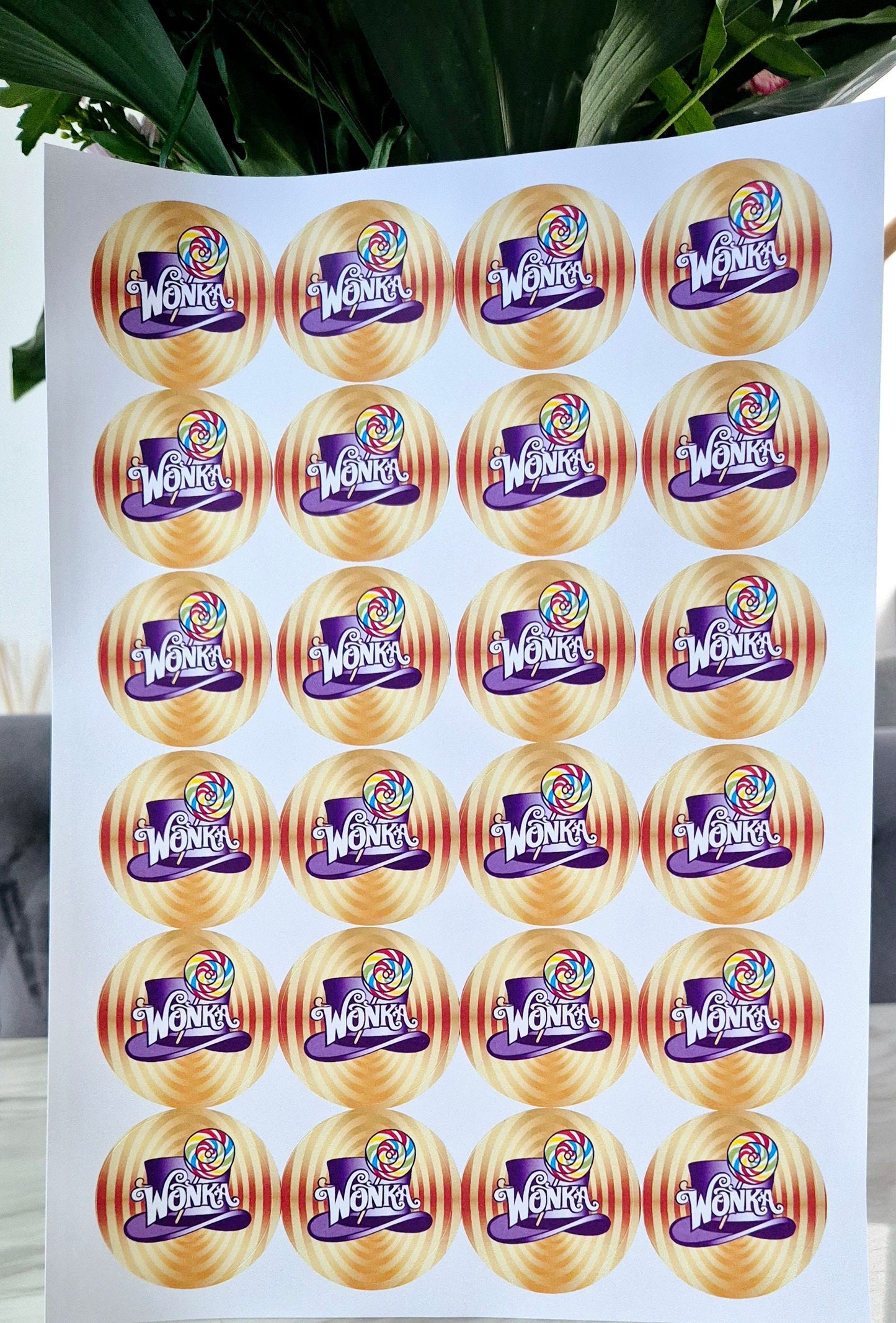 Wonk A Inspired Stickers: Glossy Party Favor Labels (24 ct)