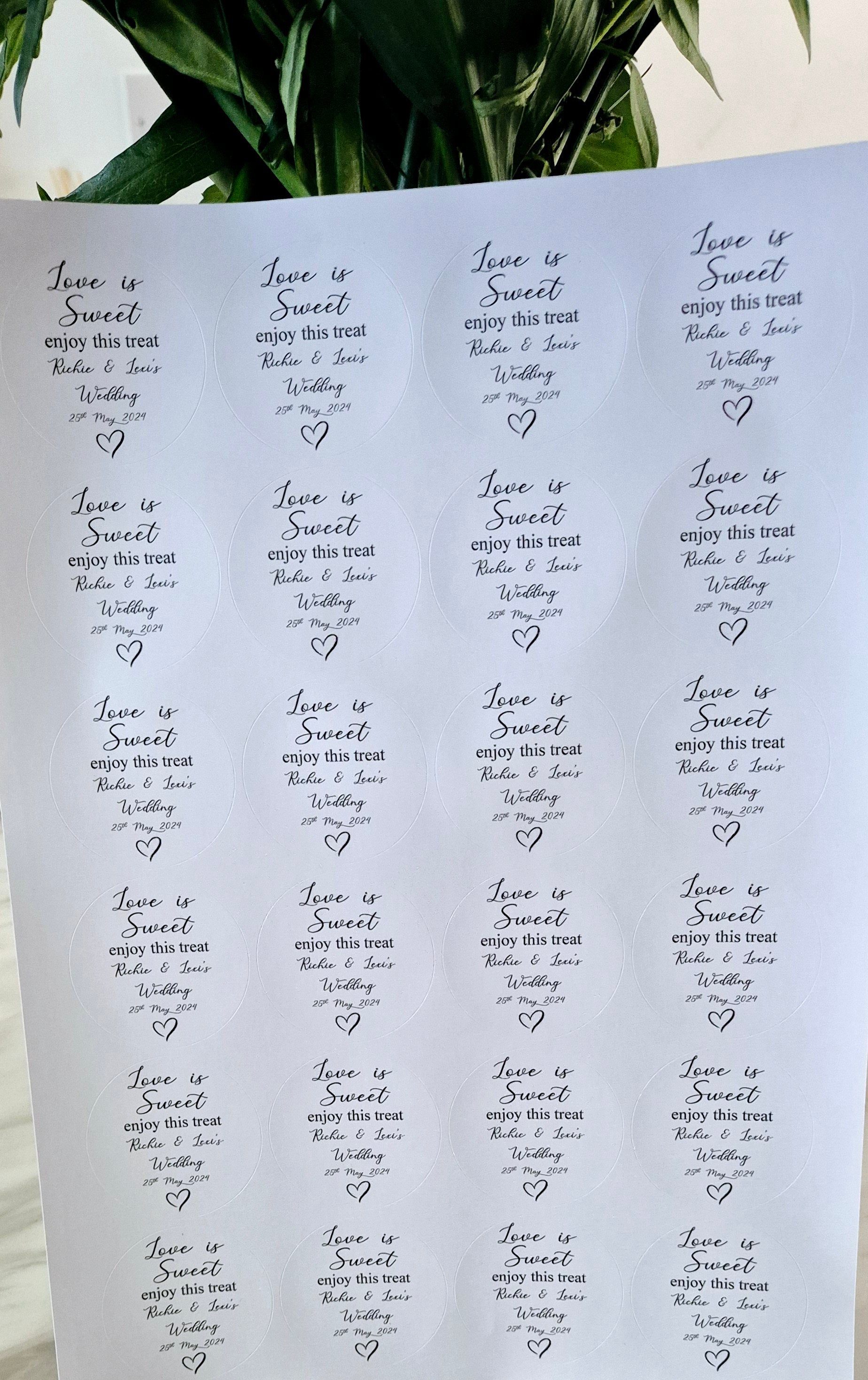Wedding Stickers: Glossy Circular Stickers (24 Total)
