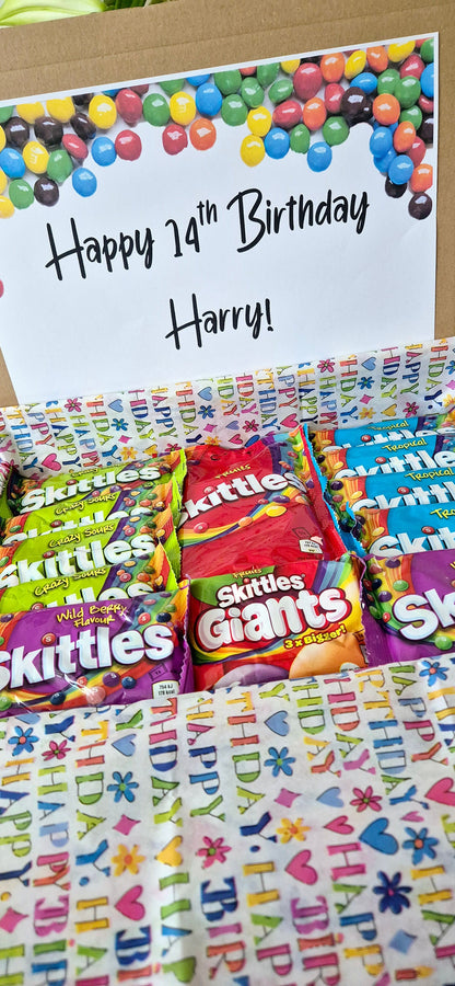 Personalized Skittles Letterbox Gift: Birthday Sweets