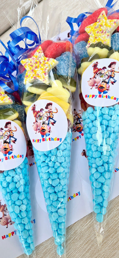 Toy-Story Inspired Party Cones: Prefilled Sweet Favors