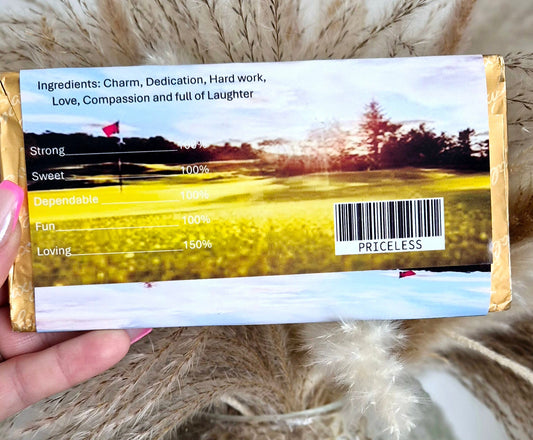 Personalized Golf Chocolate Bar - Birthday Gift