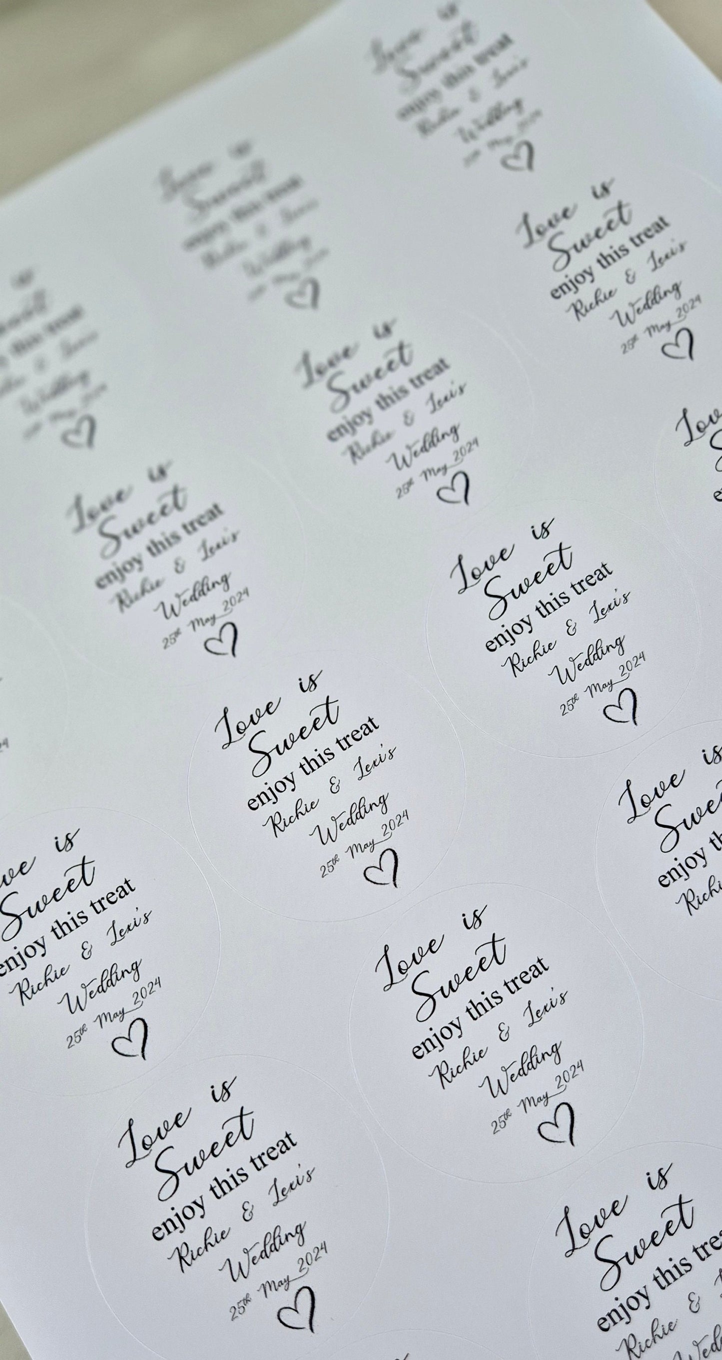 Wedding Stickers: Glossy Circular Stickers (24 Total)