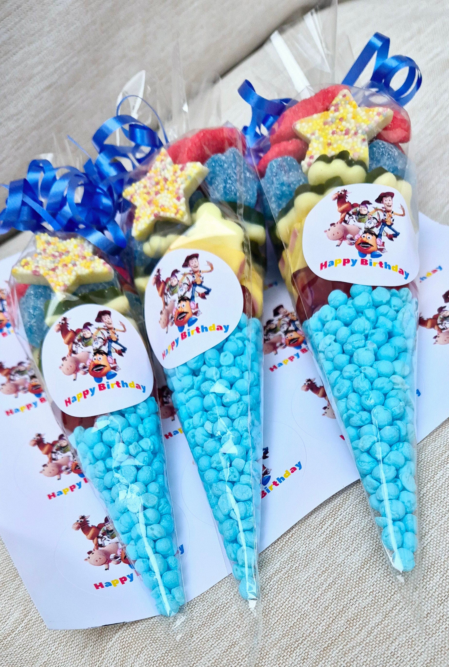 Toy-Story Inspired Party Cones: Prefilled Sweet Favors