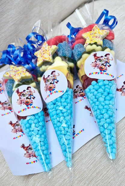 Toy-Story Inspired Party Cones: Prefilled Sweet Favors