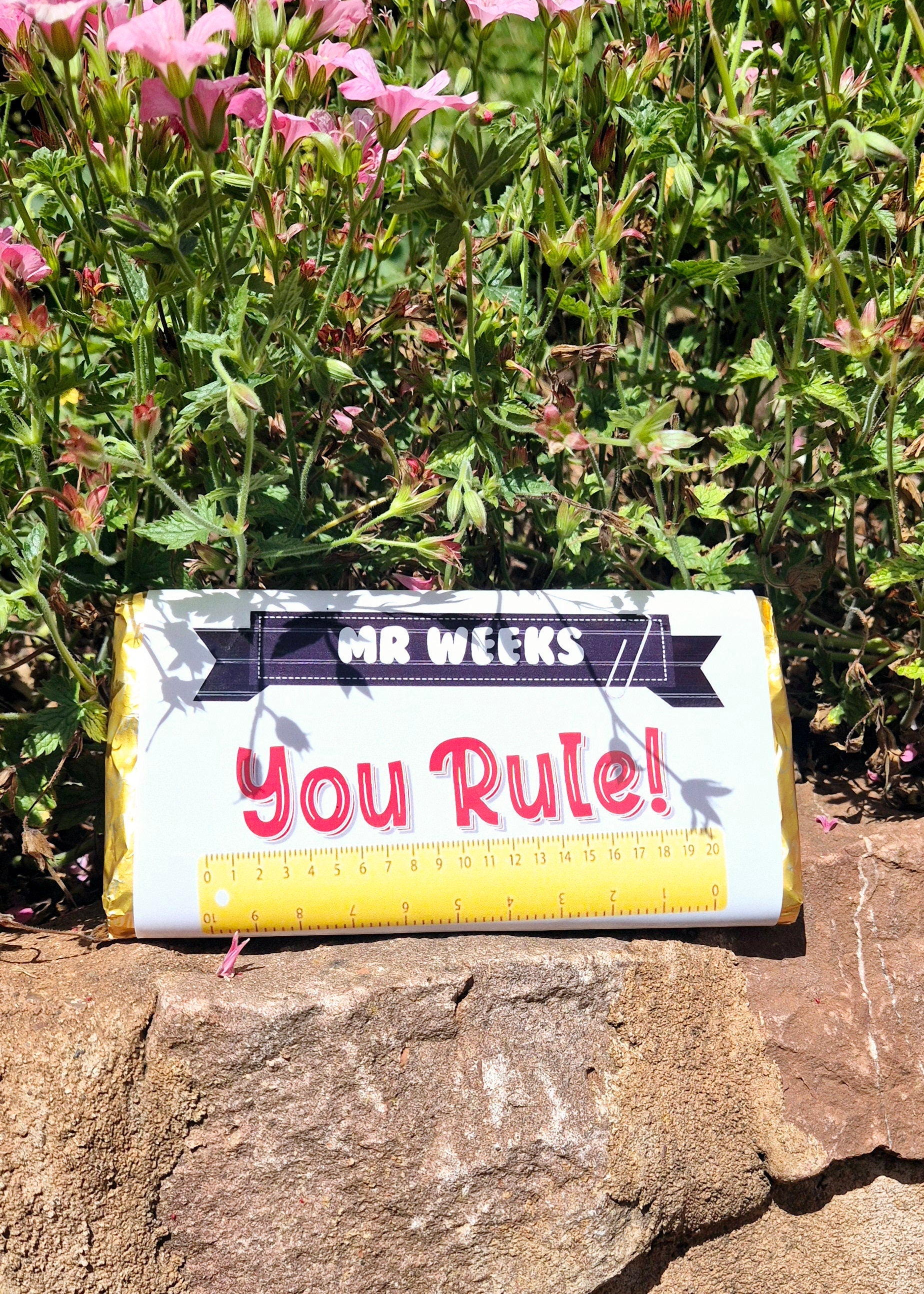 Personalized Teacher Chocolate Bar - 'You Rule' Gift