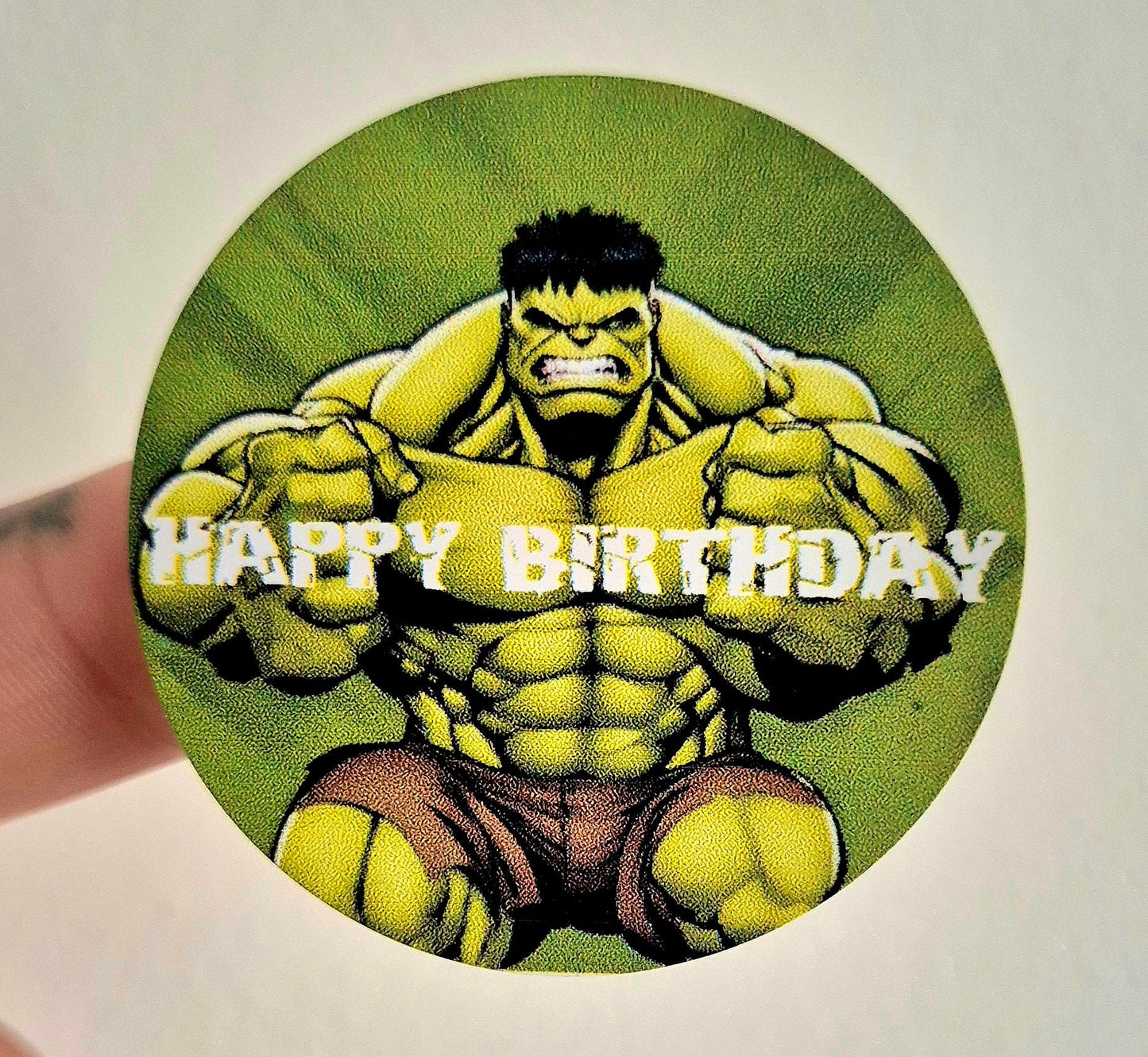Hulk Birthday Stickers: Glossy Party Favor Labels (24 pc)